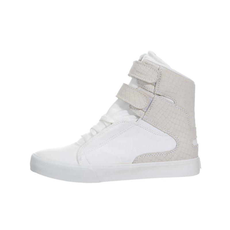 Zapatillas Altas Supra Argentina Mujer - SOCIETY II Blancas Gris (CHBPT-1497)